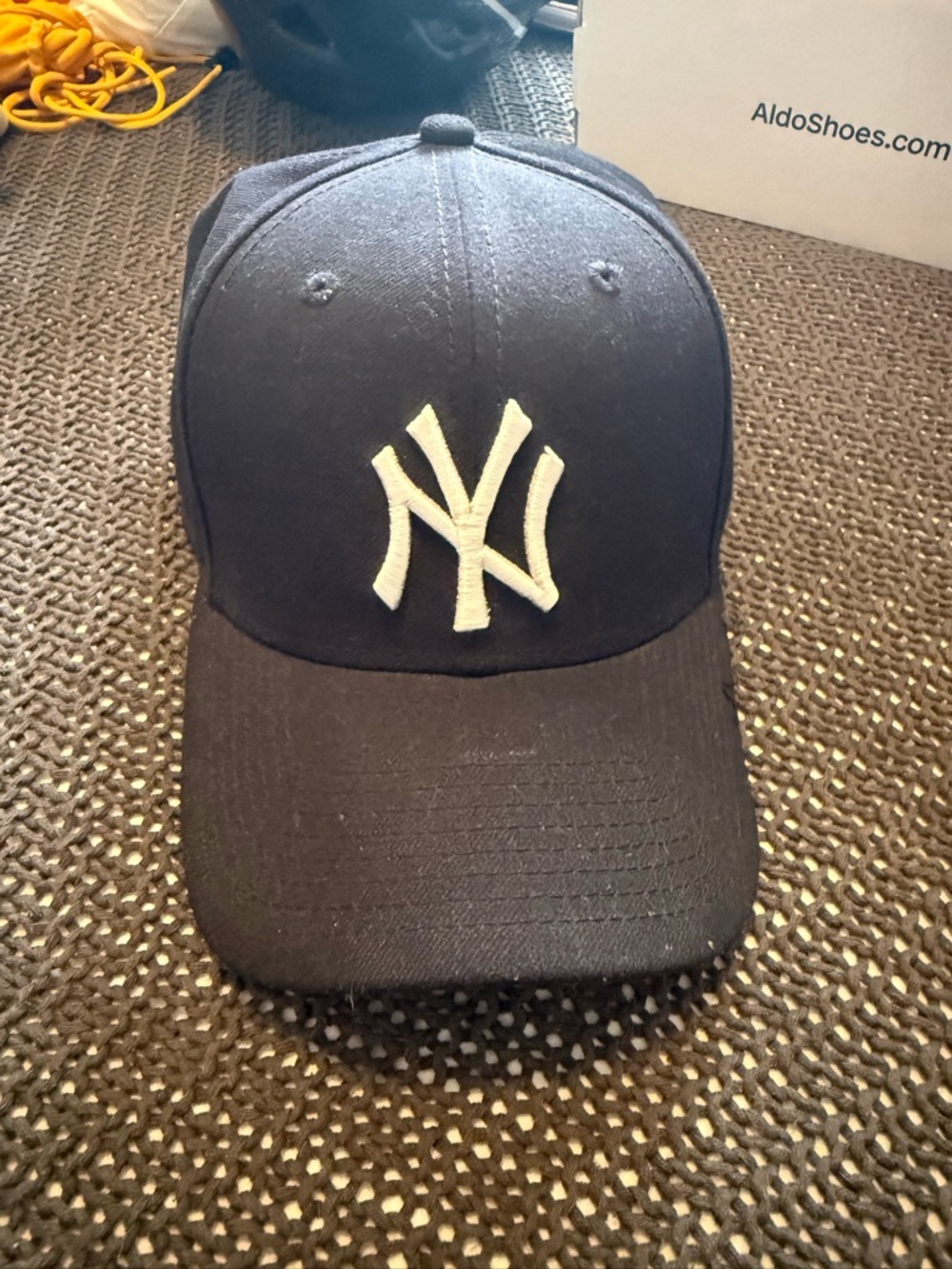 New Era Black Baseball Cap with White Interior Trim